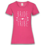 Junggesellenshirts.de Damenshirt XS / Fuchsia JGA Shirt Team "Bride Tribe"
