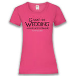 Junggesellenshirts.de Damenshirt XS / Fuchsia JGA Shirt Team "Game Of Wedding"