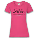 Junggesellenshirts.de Damenshirt XS / Fuchsia JGA Shirt Team "Game Of Wedding"