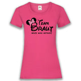 Junggesellenshirts.de Damenshirt XS / Fuchsia JGA Shirt Team "Team Braut Heute Wird Gefeiert"