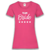 Junggesellenshirts.de Damenshirt XS / Fuchsia JGA Shirt Team "Team Bride"