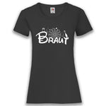 Junggesellenshirts.de Damenshirt XS / Schwarz JGA Shirt Braut "Feuerwerk"