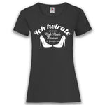 Junggesellenshirts.de Damenshirt XS / Schwarz JGA Shirt Braut "High Heels"