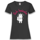 Junggesellenshirts.de Damenshirt XS / Schwarz JGA Shirt Braut "Ich Heirate" Unicorn