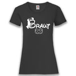 Junggesellenshirts.de Damenshirt XS / Schwarz JGA Shirt Braut "Minnie"