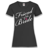 Junggesellenshirts.de Damenshirt XS / Schwarz JGA Shirt Friend "Friend Of The Bride"