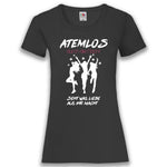 Junggesellenshirts.de Damenshirt XS / Schwarz JGA Shirt Team "Atemlos Durch Die Nacht"