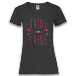Junggesellenshirts.de Damenshirt XS / Schwarz JGA Shirt Team "Bride Tribe"