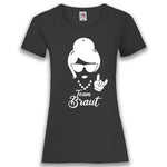 Junggesellenshirts.de Damenshirt XS / Schwarz JGA Shirt Team "Team Braut Rock 'n' Roll"