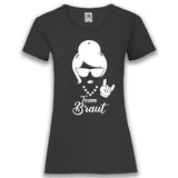 Junggesellenshirts.de Damenshirt XS / Schwarz JGA Shirt Team "Team Braut Rock 'n' Roll"