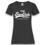 Junggesellenshirts.de Damenshirt XS / Schwarz JGA Shirt Team "Team Superbride"