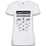Junggesellenshirts.de Damenshirt XS / Weiß JGA Shirt Braut "Erst Zahlen, Dann Ausschneiden!"