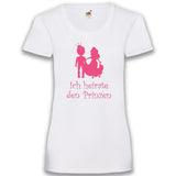 Junggesellenshirts.de Damenshirt XS / Weiß JGA Shirt Braut "Ich Heirate Den Prinzen"