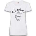 Junggesellenshirts.de Damenshirt XS / Weiß JGA Shirt Braut "Ich Heirate" Unicorn
