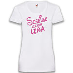 Junggesellenshirts.de Damenshirt XS / Weiß JGA Shirt Braut "Scheiße"