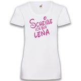 Junggesellenshirts.de Damenshirt XS / Weiß JGA Shirt Braut "Scheiße"