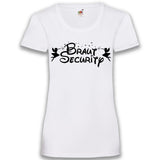 Junggesellenshirts.de Damenshirt XS / Weiß JGA Shirt Team "Braut Security"