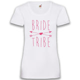 Junggesellenshirts.de Damenshirt XS / Weiß JGA Shirt Team "Bride Tribe"