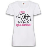 Junggesellenshirts.de Damenshirt XS / Weiß JGA Shirt Team "Love Is In The Air"