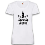 Junggesellenshirts.de Damenshirt XS / Weiß JGA Shirt Team "Unicorn Squad"