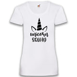 Junggesellenshirts.de Damenshirt XS / Weiß JGA Shirt Team "Unicorn Squad"
