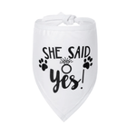 Junggesellenshirts.de Dogs Dog Bandana "She Said Yes"