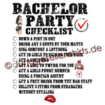 Junggesellenshirts.de Herrenshirt JGA Shirt Bräutigam "Checklist"
