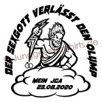 Junggesellenshirts.de Herrenshirt JGA Shirt Bräutigam "Der Sexgott Verlässt Den Olymp"
