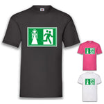 Junggesellenshirts.de Herrenshirt JGA Shirt Bräutigam "Ehe Notausgang"
