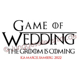 Junggesellenshirts.de Herrenshirt JGA Shirt Bräutigam "Game Of Wedding"