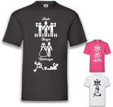 Junggesellenshirts.de Herrenshirt JGA Shirt Bräutigam "Heute, Morgen, Übermorgen"
