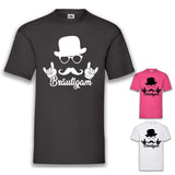 Junggesellenshirts.de Herrenshirt JGA Shirt Bräutigam "Hipster"