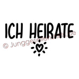 Junggesellenshirts.de Herrenshirt JGA Shirt Bräutigam "Ich Heirate"