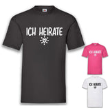 Junggesellenshirts.de Herrenshirt JGA Shirt Bräutigam "Ich Heirate"