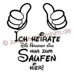 Junggesellenshirts.de Herrenshirt JGA Shirt Bräutigam "Ich Heirate" Mouse