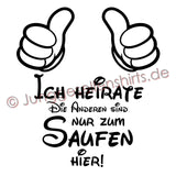 Junggesellenshirts.de Herrenshirt JGA Shirt Bräutigam "Ich Heirate" Mouse
