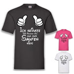 Junggesellenshirts.de Herrenshirt JGA Shirt Bräutigam "Ich Heirate" Mouse
