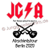 Junggesellenshirts.de Herrenshirt JGA Shirt Bräutigam "JGA Rock Abschiedstour"
