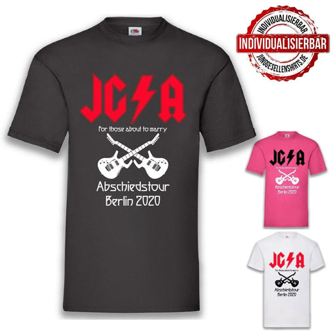 Junggesellenshirts.de Herrenshirt JGA Shirt Bräutigam "JGA Rock Abschiedstour"