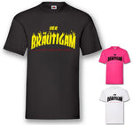 Junggesellenshirts.de Herrenshirt JGA Shirt Bräutigam "Skateboard"
