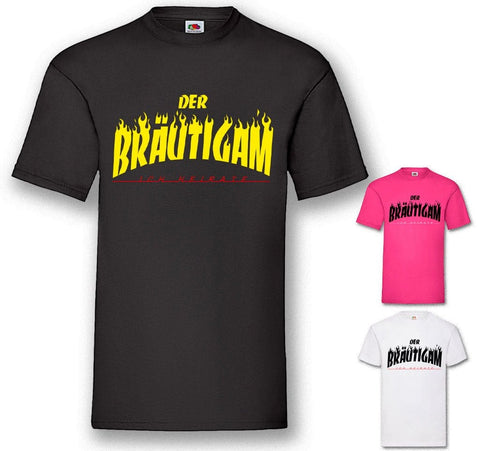 Junggesellenshirts.de Herrenshirt JGA Shirt Bräutigam "Skateboard"