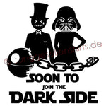Junggesellenshirts.de Herrenshirt JGA Shirt Bräutigam "Soon To Join The Dark Side"