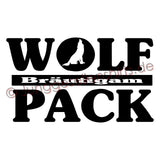 Junggesellenshirts.de Herrenshirt JGA Shirt Bräutigam "Wolfpack"