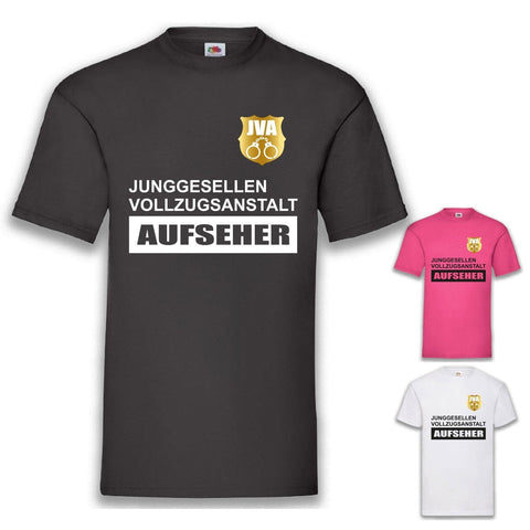 Junggesellenshirts.de Herrenshirt JGA Shirt "JVA Aufseher"