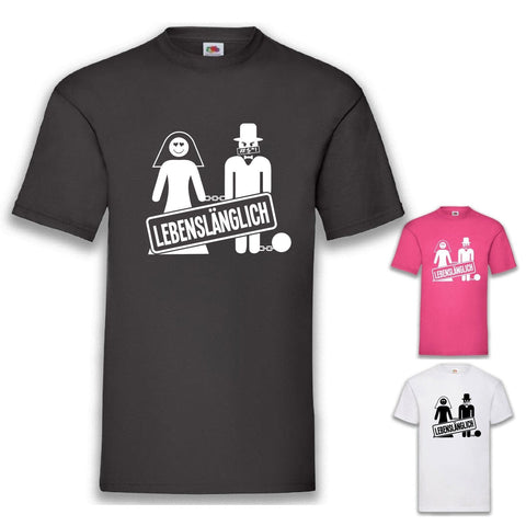 Junggesellenshirts.de Herrenshirt JGA Shirt "Lebenslänglich"