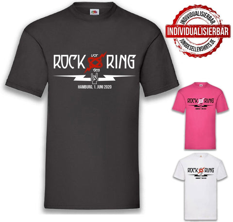 Junggesellenshirts.de Herrenshirt JGA Shirt "Rock Vor Dem Ring"