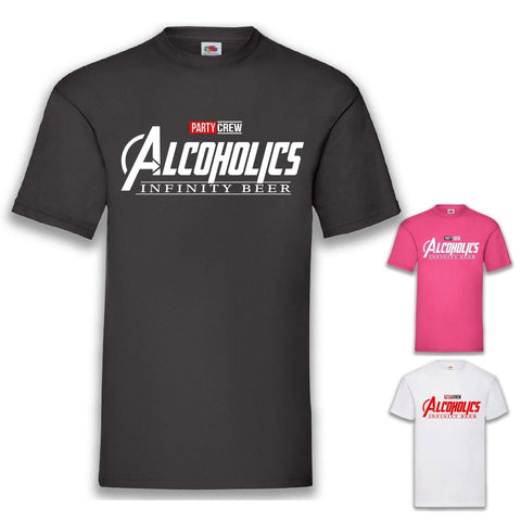 Junggesellenshirts.de Herrenshirt JGA Shirt Team "Alcoholics"
