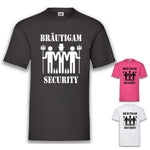 Junggesellenshirts.de Herrenshirt JGA Shirt Team "Bräutigam Security"