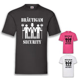 Junggesellenshirts.de Herrenshirt JGA Shirt Team "Bräutigam Security"
