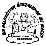 Junggesellenshirts.de Herrenshirt JGA Shirt Team "Die Halbgötter Übernehmen Die Macht"